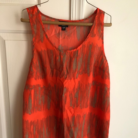 Orange-ish Red Thick strapped tank top - Picture 1 of 3